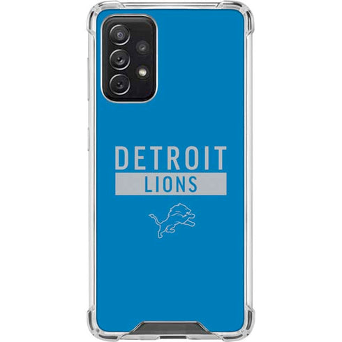 NFL Detroit Lions Blue Performance Series Galaxy A72 5G Clear Case